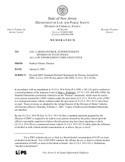 memorandum - State of New Jersey
