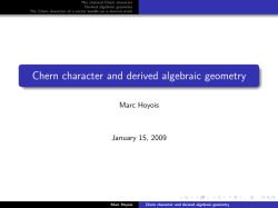 Chern character and derived algebraic geometry
