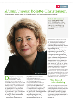 Alumni meets: Bolette Christensen