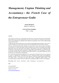 Management, Utopian Thinking and Accountancy : the French Case