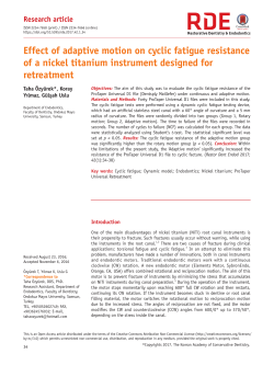 Effect of adaptive motion on cyclic fatigue resistance of a nickel