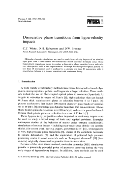 PflYSICA Dissociative phase transitions from hypervelocity impacts
