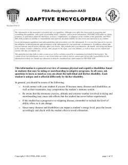 adaptive encyclopedia - Outdoors for All Foundation