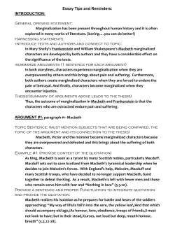 Essay Tips and Reminders