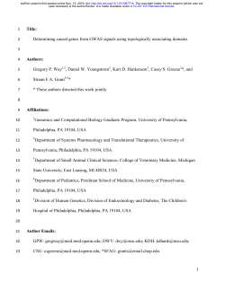 Determining causal genes from GWAS signals using