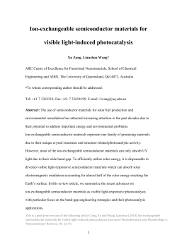 Ion-exchangeable semiconductor materials for visible light