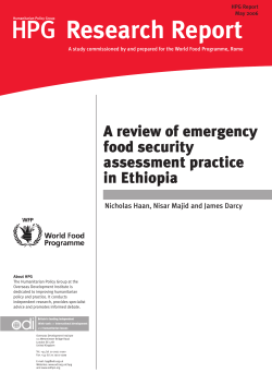 A review of emergency food security assessment practice in Ethiopia