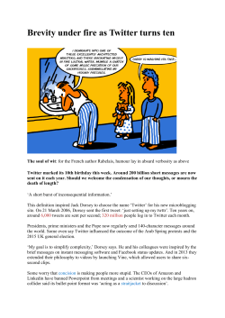 Brevity under fire as Twitter turns ten