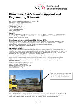Directions NWO domain Applied and Engineering Sciences