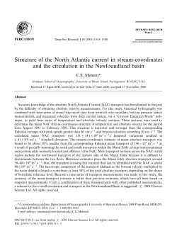 Structure of the North Atlantic current in stream