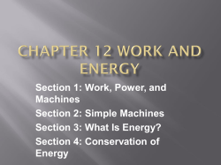 Chapter 12 Work and Energy