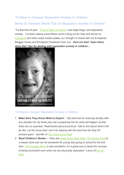 15 Ways to Conquer Separation Anxiety in Children