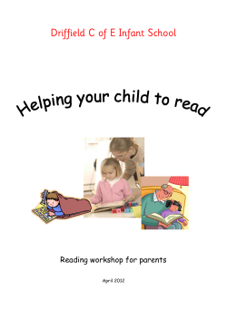 Helping Your Child to Read - Driffield C Of E Infant School