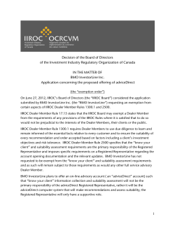 Decision of the Board of Directors