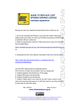 GUIDE TO REPLACE LOST SPANISH DRIVING LICENCE members