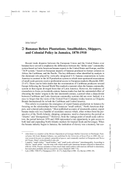 Bananas Before Plantations. Smallholders, Shippers, and Colonial