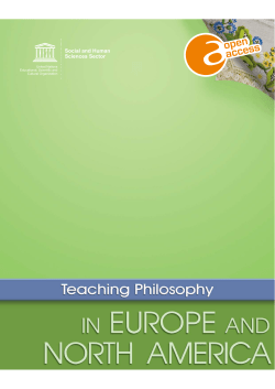 Teaching philosophy in Europe and North America