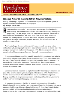 Boeing Awards Taking Off in New Direction | workforce.com