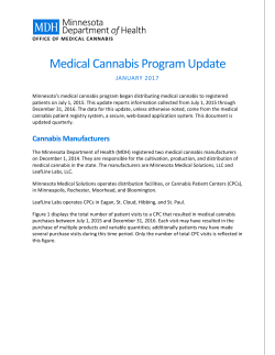 Medical Cannabis Program Update