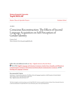 Conscious Reconstruction: The Effects of Second