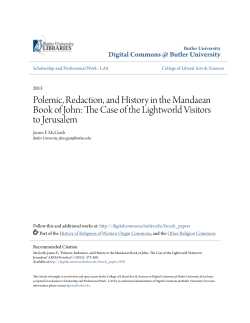 Polemic, Redaction, and History in the Mandaean Book of John: The