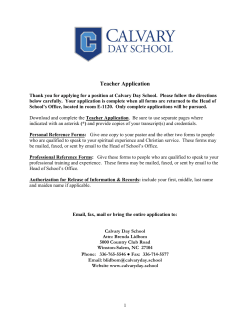 Initial Teacher Application