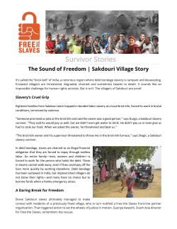 Survivor Stories - Free the Slaves
