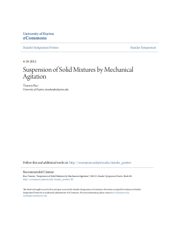 Suspension of Solid Mixtures by Mechanical Agitation