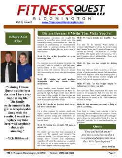 Diet Myths and Mistakes - Fitness Quest Bloomington