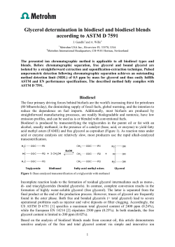 Glycerol determination in biodiesel and biodiesel blends according