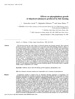 Effects on phytoplankton growth of dissolved substances produced