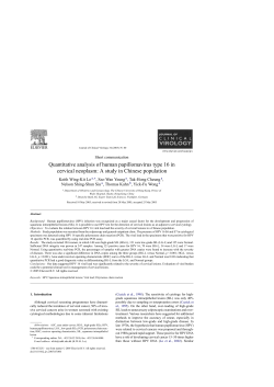 Quantitative analysis of human papillomavirus type 16 in