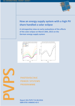 Solar Eclipse - IEA-PVPS
