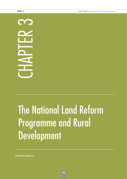 Chapter 3 - The National Land Reform Programme and Rural