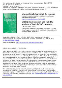 Sliding mode control and stability analysis of buck DC