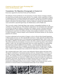 The Migration of Iconography in Classical Art