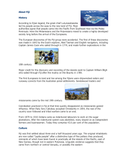 History - Fiji High Commission