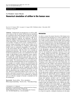 Numerical simulation of airflow in the human nose