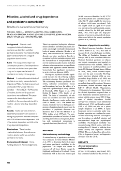 Nicotine, alcohol and drug dependence and psychiatric comorbidity