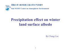 Precipitation effect on winter land surface albedo - Yale