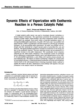 Dynamic Effects of Vaporization with Exothermic Reaction in a