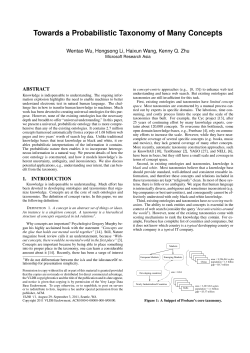 Towards a Probabilistic Taxonomy of Many Concepts