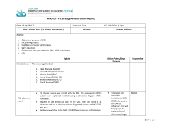 - Food Security Cluster