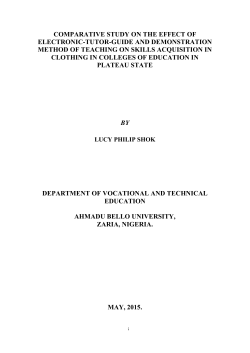 comparative study on the effect of electronic-tutor