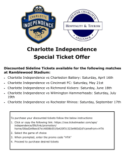 Charlotte Independence Special Ticket Offer