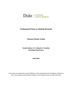 Fundamental Flaws in Labeling Genocide Thomas