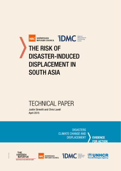 risk of disaster-induced displacement in South Asia