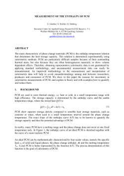 Measurement of the enthalpy of PCM
