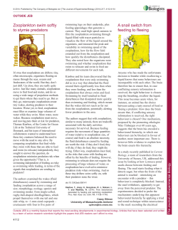 Tradeoffs - Journal of Experimental Biology