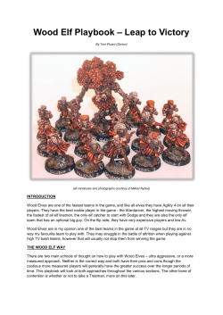 Wood Elf Playbook – Leap to Victory